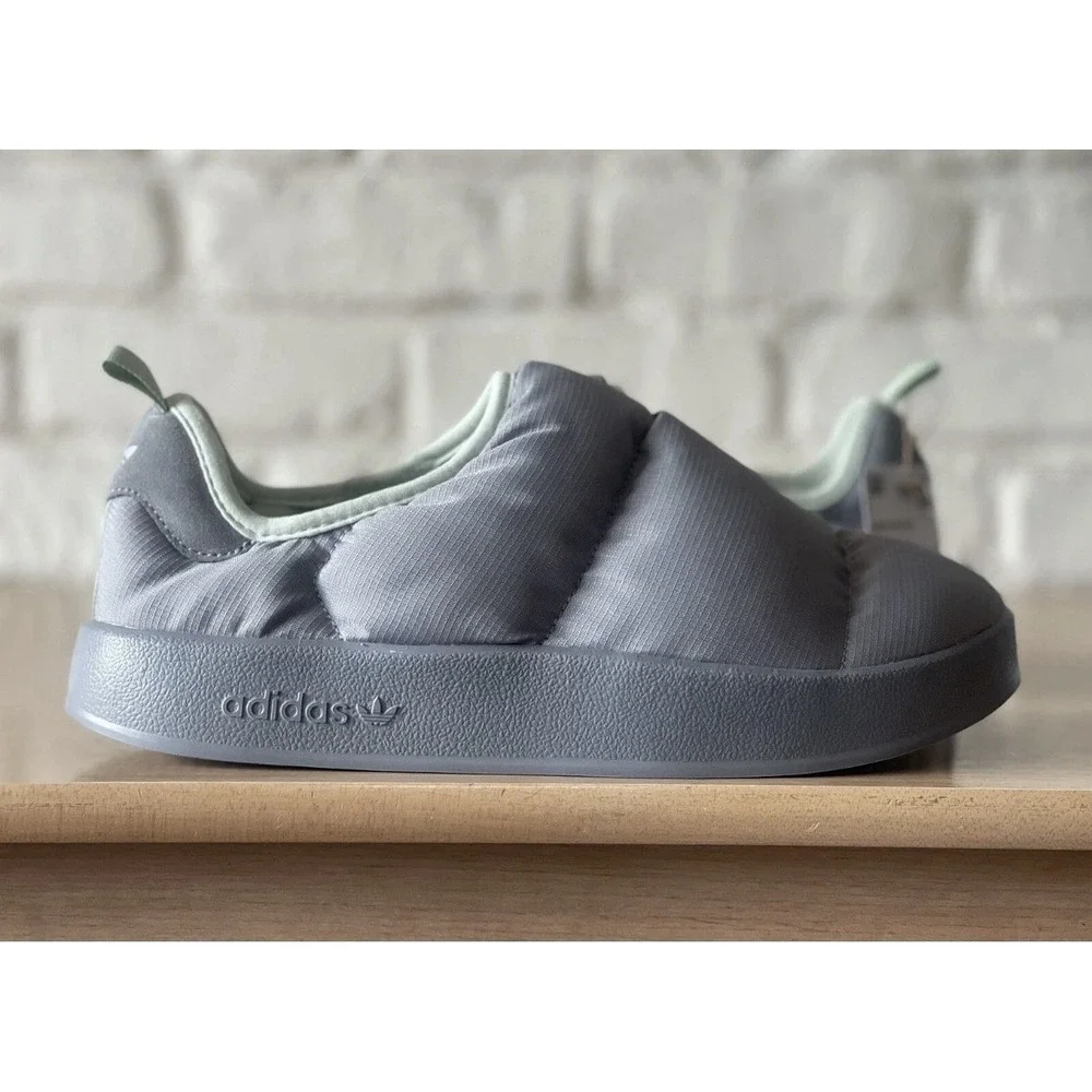 Men's Size 6 adidas Puffylette Shoes in Charcoal‎ Solid Grey/Linen Green GW9842